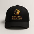 Unisex Trading Made Easy Baseball Hat Cap Gold on Black Logo